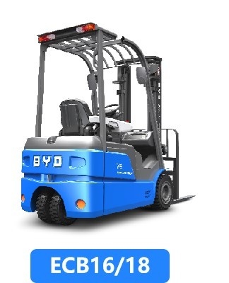 Wyprodukowany w Chinach, BYD's cztery pivot równowagi ciężar 1,6-1,8 ton czystej elektrycznej wózki widłowej dla Single Drive