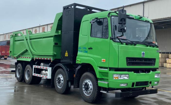 China Geely, akumulator CATL, wymiana baterii 282 stopni, 8X4 czysto elektryczna ciężarówka M7 do transportu odpadów miejskich